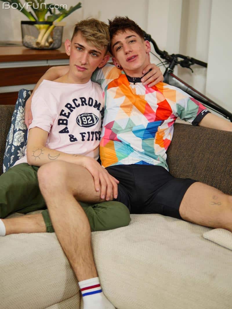 Young twink bikers Andy Ford Denis Nowak strip naked Spandex shorts hardcore raw ass fucking 3 gay porn pics - Young twink bikers Andy Ford and Denis Nowak strip off their Spandex shorts hardcore raw ass fucking
